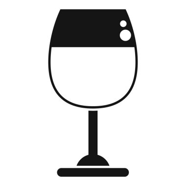 Şarap kadehinin basit siluet simgesi.