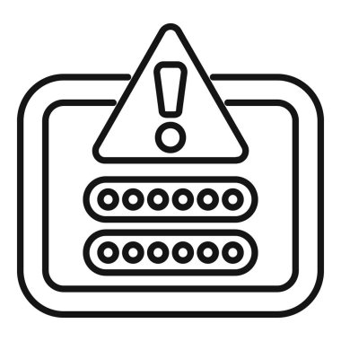 Bir üçgenin içinde ünlem işareti olan bir sunucu hata iletisi için uyarı sistemini gösteren basit bir vektör