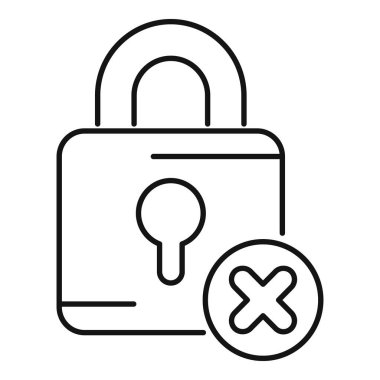 Kilitli bir asma kilidin, üzerinde büyük bir haç olan çizimi güvenlik açığını temsil ediyor.