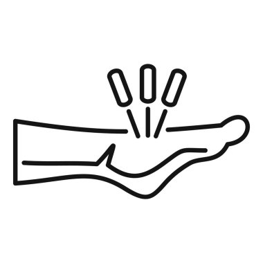 Bu simge el akupunkturunu temsil ediyor. Acıyı dindirmek ve enerji dengesini sağlamak için kullanılan geleneksel bir Çin ilaç tekniği.