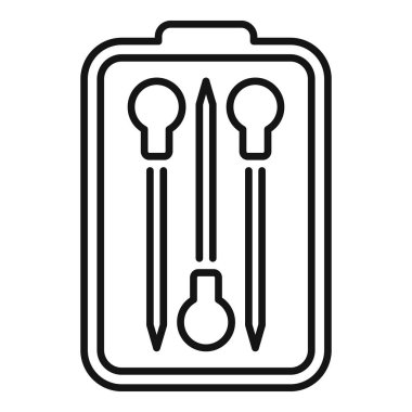 Bu simge bir et termometresi setini temsil ediyor, ızgara meraklıları için ideal.