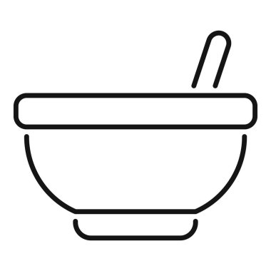 Basit bir karıştırma kabı ve çırpma kabı çizimi, tarifler, pişirme ve pişirme projeleri için mükemmel.