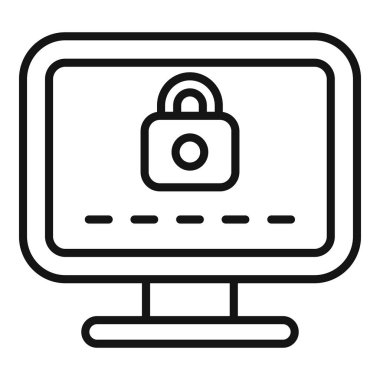 Bilgisayar güvenlik sistemi bir şifre koruma kavramı gösteriyor