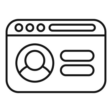 Müşteri profili bilgi sayfasını gösteren basit bir vektör