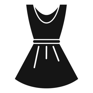 Bu siyah ve beyaz vektör illüstrasyonunda moda blogları ve giyim perakendecileri için ideal şık bir elbise yer alıyor.