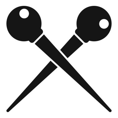 Güvenliği ve erişimi temsil eden iki anahtarın basit vektör simgesi