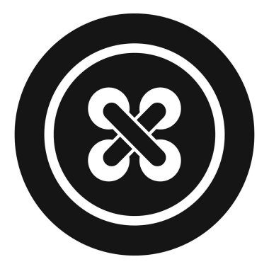 Bu basit bir düğme simgesi dikiş, giysi ve terzilik çağrıştırıyor