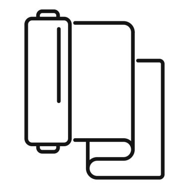 Tekstil rulosunun bu simgesi kumaş oluşturma sürecini çağrıştırıyor