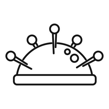 İğneli klasik iğneliğin basit çizimi, her dikiş meraklısı veya profesyonel terzi için bir araç gereklidir