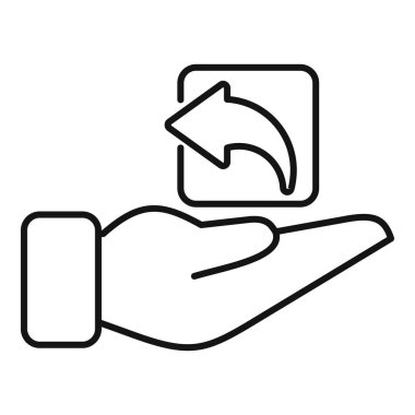 Müşteri desteğine kolay erişimi sembolize eden ve geri döndüren bir iade düğmesi