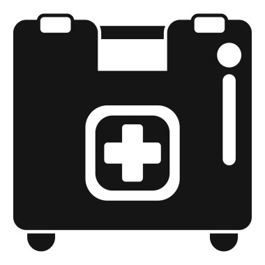 İlk yardım çantasını temsil eden basit vektör, web siteleri ve mobil uygulamalar için kullanışlı simge
