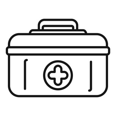 İlk yardım çantasının bu basit simgesi sağlık hizmetleri ve acil servis kavramlarını iletmek için mükemmeldir.