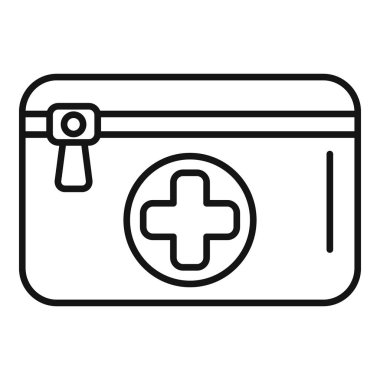 İlk yardım çantasının bu simgesi acil durum hazırlığını ve tıbbi malzemeleri temsil ediyor.