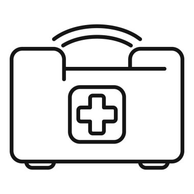 Bu simge vektörü, acil tıbbi hizmetleri temsil etmek için mükemmel bir sinyal gönderen acil tıbbi durumu gösteriyor.