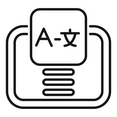 İngilizce alfabe harflerini Çince sembollere çeviren bir dijital çeviri uygulamasının simgesi