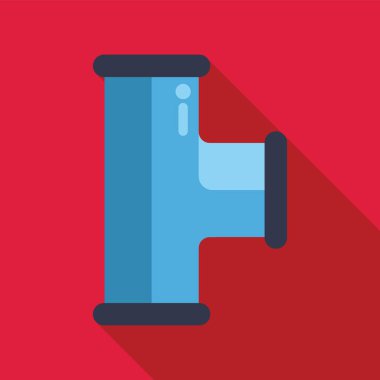 Tesisatla ilgili tasarımlar için ideal bir su borusunun minimalist vektör çizimi