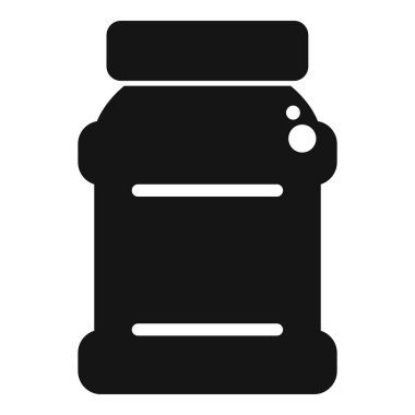 Bir kavanozu temsil eden basit vektör simgesi, yemek ve korunmayla ilgili web siteleri ve mobil uygulamalar için idealdir