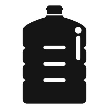 Herhangi bir amaç için kullanılacak simge kabartma biçiminde büyük bir şişe su