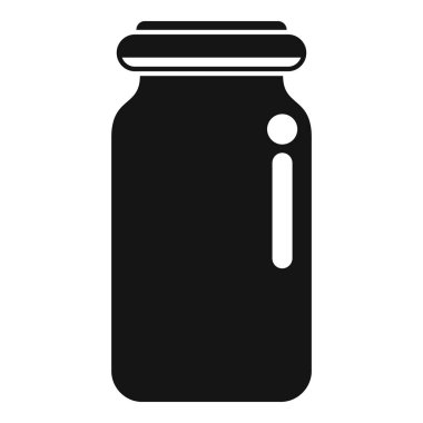 Kapalı kavanozun basit bir simgesi, ev yapımı yemekleri veya konserveleri temsil etmek için mükemmel.