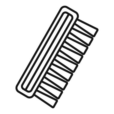 Ev temizliği kavramları için bir temizlik fırçasının basit vektör simgesi