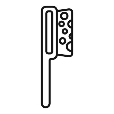 Temizlik fırçası simgesi ev temizlik araçlarını ve ekipmanları temsil ediyor