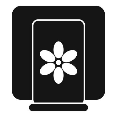 Bu minimalist vektör ikonu temiz ve temiz hava kavramlarını sergilemek için ideal bir hava temizleyicisini temsil ediyor.