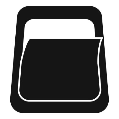 Bu basit vektör simgesi, veri depolama ve organizasyonu sembolize eden bir dosya dizinini betimler