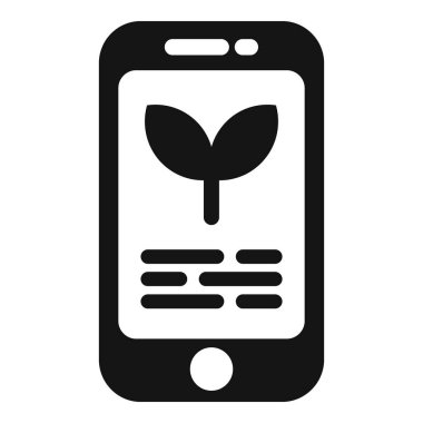 Ekoloji ve doğa ile ilgili bir uygulamayı temsil eden basit bir vektör simgesi