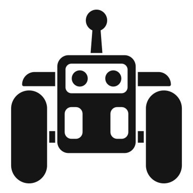 Akıllı bir tarım traktörünün bu basit simgesi otonom araçlarla tarımın geleceğini temsil eder.