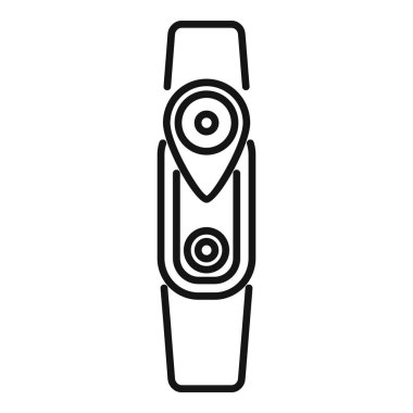 Kullanılabilir bir scooter 'ın yerini gösteren bir elektrikli scooter paylaşım uygulamasının simgesi