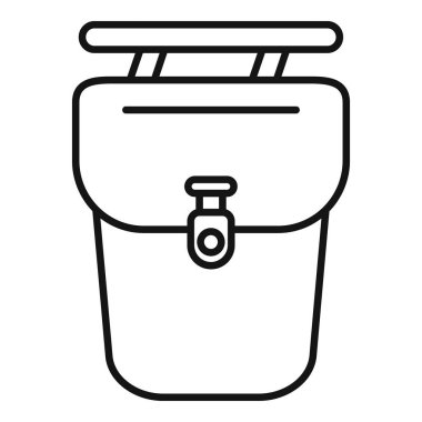 Posta kutusunun bayrağı asılmış, içinde postanın olduğunu ve alınmaya hazır olduğunu gösteren basit bir siyah beyaz vektör simgesi.