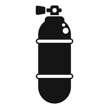 Basit oksijen tankı simgesi, sualtı keşfi için tüplü dalış ekipmanlarını temsil ediyor