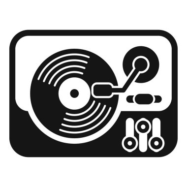 Vinil müzik çalar genel görünüm üzerinden müzik çalıyor