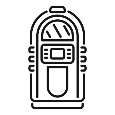 Müzik kutusunun basit sanat simgesi, klasik müzik ve eğlenceyi temsil etmek için mükemmel.