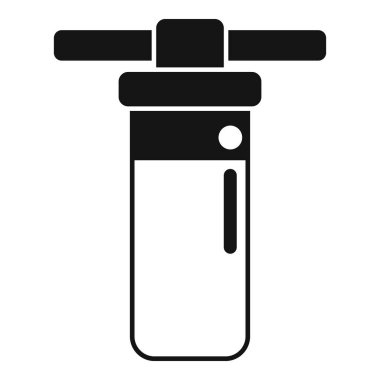 Bilim deneylerinde kullanılan sıvı içeren bir test tüpünün basit vektör simgesi