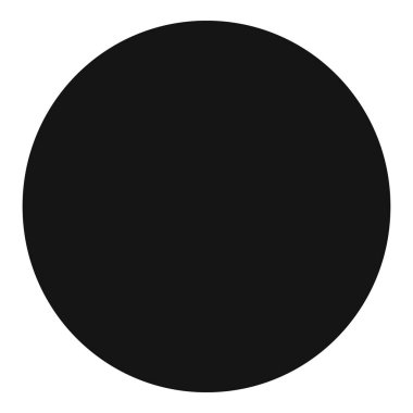 Minimalizm ve basitliği temsil eden beyaz arkaplanda siyah bir çember