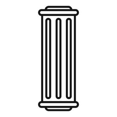 Tarihi, mimariyi ve klasik tasarımı çağrıştıran antik bir sütunu temsil eden basit bir vektör