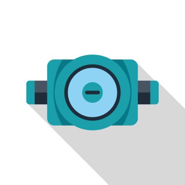 Bu vektör illüstrasyonu, su kullanımının izlenmesini ve ölçümünü sembolize eden bir su ölçer içerir.