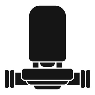 Bir su filtresinin basit vektör simgesi, siyah, beyaz arkaplan üzerinde