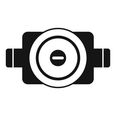 Elektrik sayacı, beyaz arkaplanda enerji tüketim simgesini basit bir şekilde gösterir