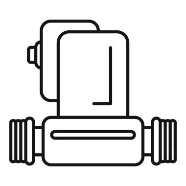 Su sayacı simgesi, kamu hizmetleri sektöründe su tüketimi ölçümünü gösteriyor