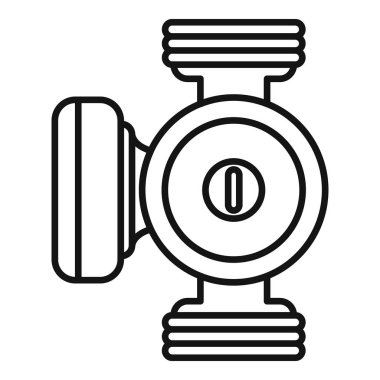 Su pompası ikonu bir evde veya ticari binada yapılan tesisat işini temsil ediyor