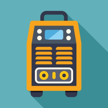 Metal işleme uygulamaları için tasarlanmış dijital ekran ve kontrol paneli içeren taşınabilir kaynak makinesi