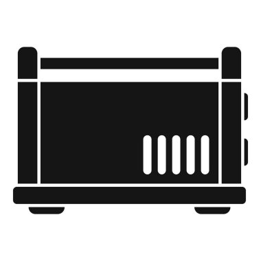 Bu elektrikli fırın ikonu pişirme ve kızartma için tasarlanmış bir mutfak aletini temsil ediyor.