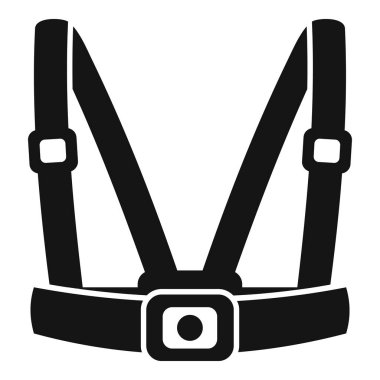 Bu basit vektör simgesi, genellikle bebek arabalarını veya bebek arabalarını güvence altına almak için kullanılan bebek kayışlarını temsil eder.