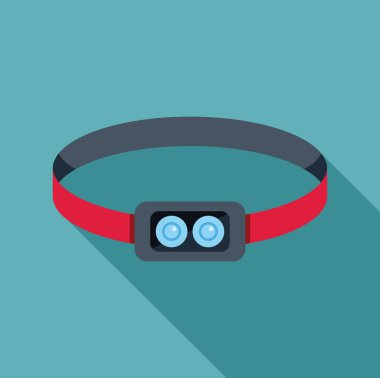 Yürüyüş yaparken ya da kamp yaparken aydınlatmak için iki ampullü elastik far.