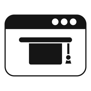 Bu basit simge çevrimiçi eğitim olanaklarını temsil etmektedir