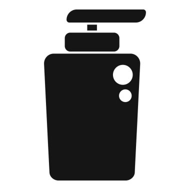 Sıvı sabun, köpük veya şampuan için siyah plastik şişe.