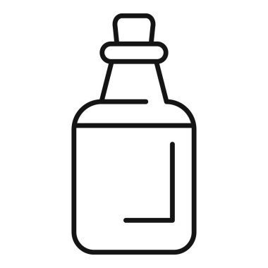 Mantarlı basit bir şişe simgesi. Kalan miktarı tek bir çizgi ile gösteriyor.