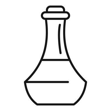 Basit siyah-beyaz çizgili sake şişesi, minimalist ikonografiyi anımsatıyor.
